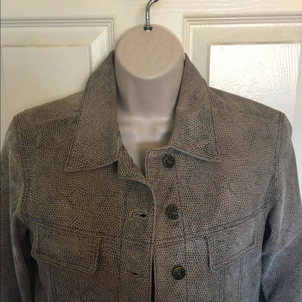 Brandon Thomas Python Snake Pattern LEATHER Jacket EUC Size Small - Picture 3 of 5